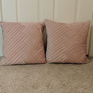 Blush decorative pillows